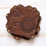 Load image into Gallery viewer, Leather Coasters: Set of 4 Leather Coaster Papillon Press 
