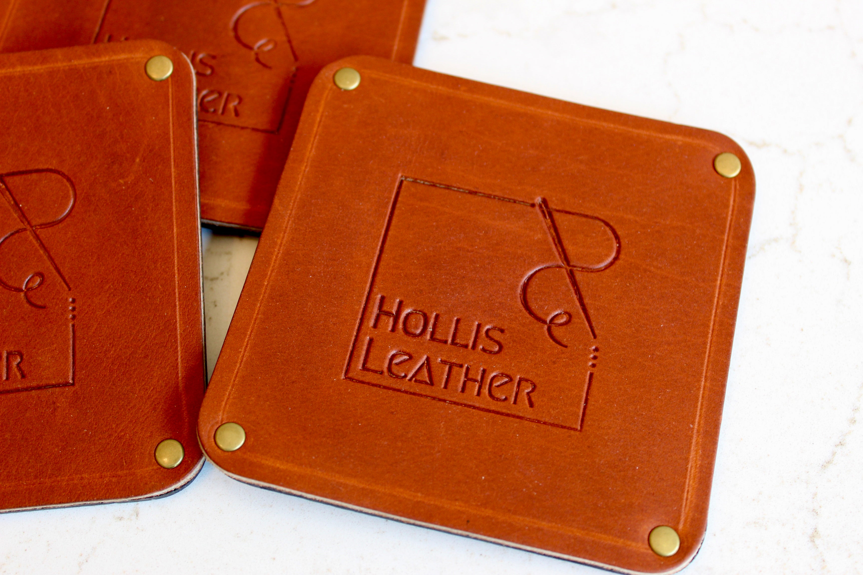 Hollis Leather Coasters (Double-Sided)