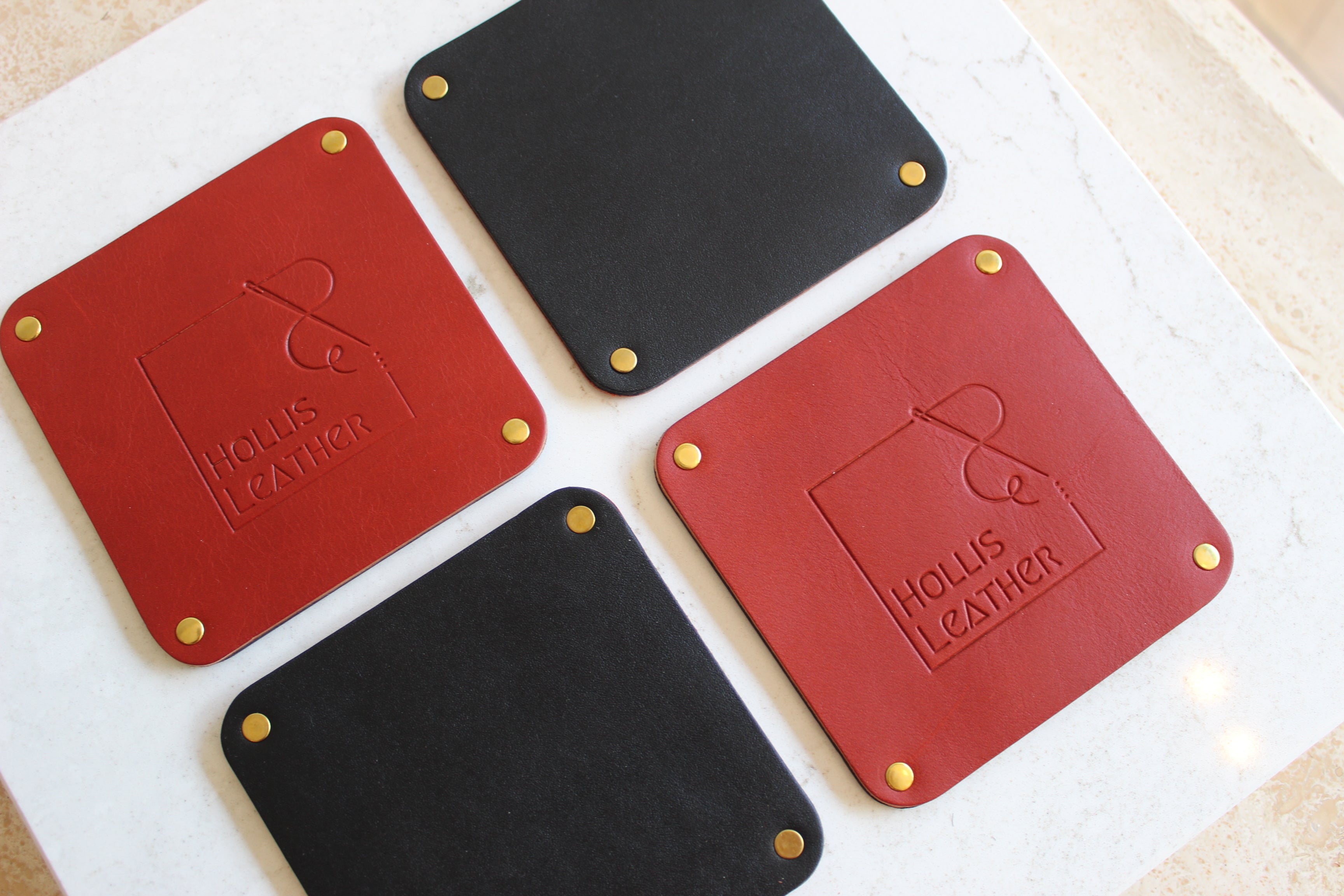 Hollis Leather Coasters (Double-Sided)
