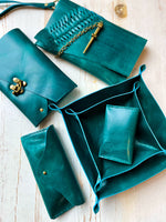 Load image into Gallery viewer, Asymmetrical Clutch  - Emerald Green
