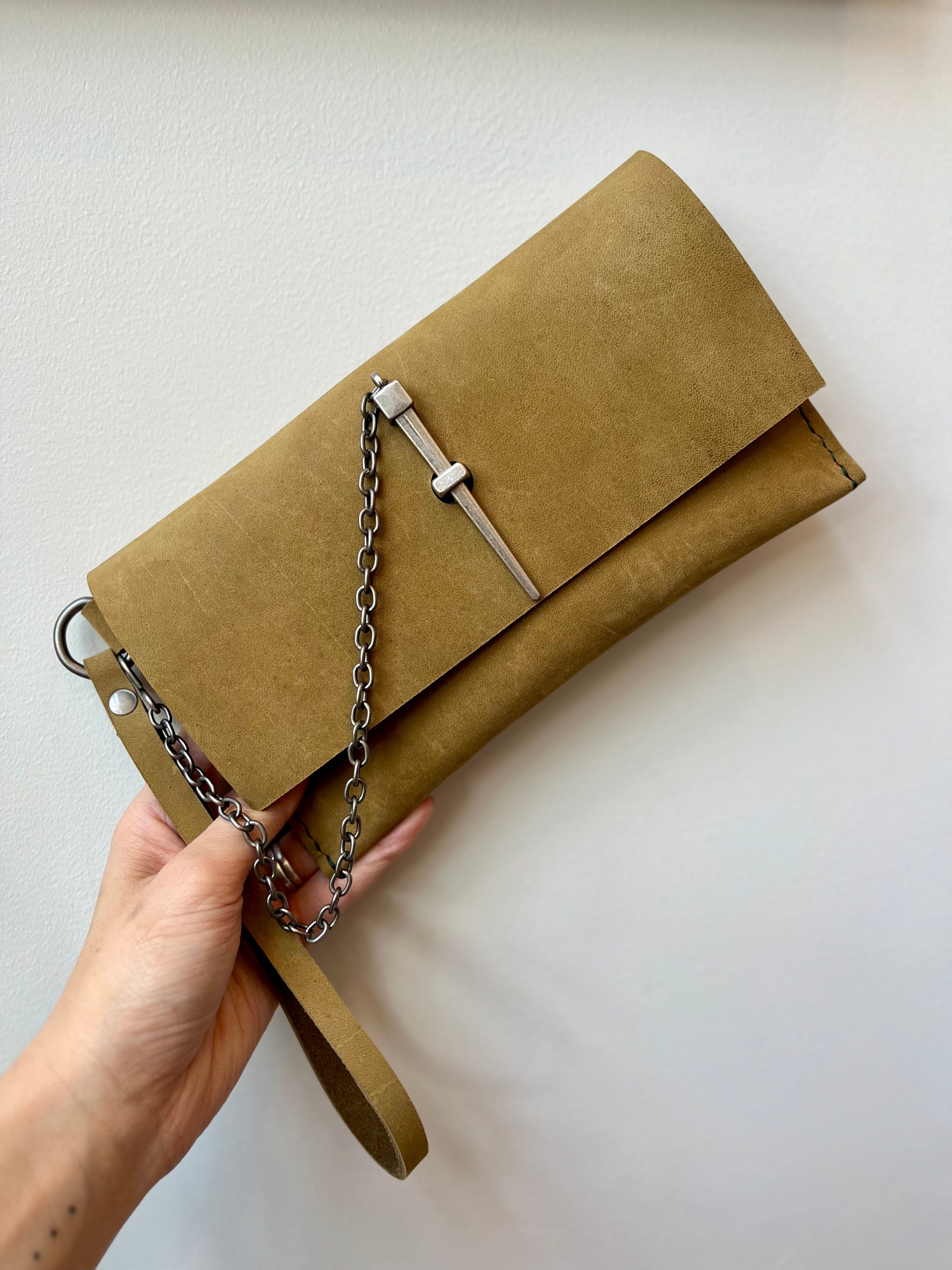 Spike Wristlet - Olive Green