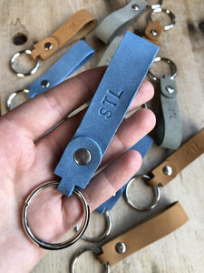 Hollis Leather St. Louis Key Chain Blue Stl